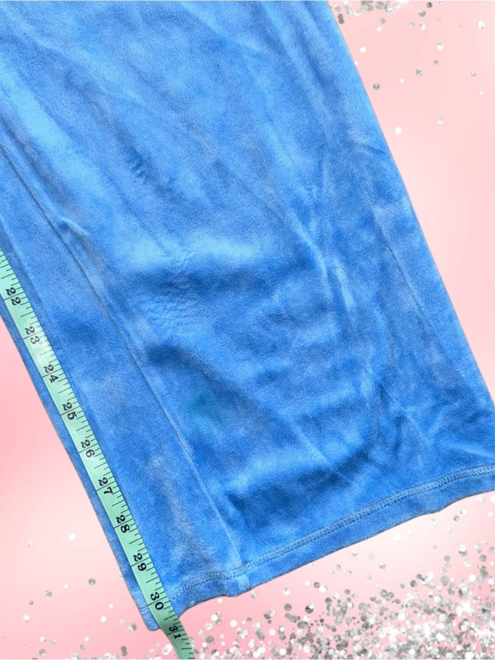 Juicy Couture Sky Blue Velour Zip Hoodie & Joggers - Picture 14 of 14